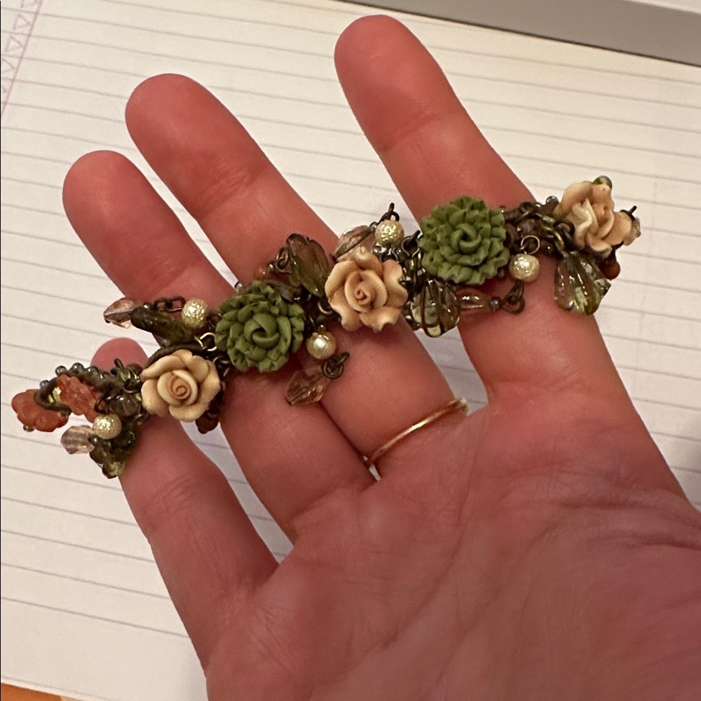 Vintage Rare Colleen Toland Bracelet 80’s Beaded Fairy Cottage Core Halloween